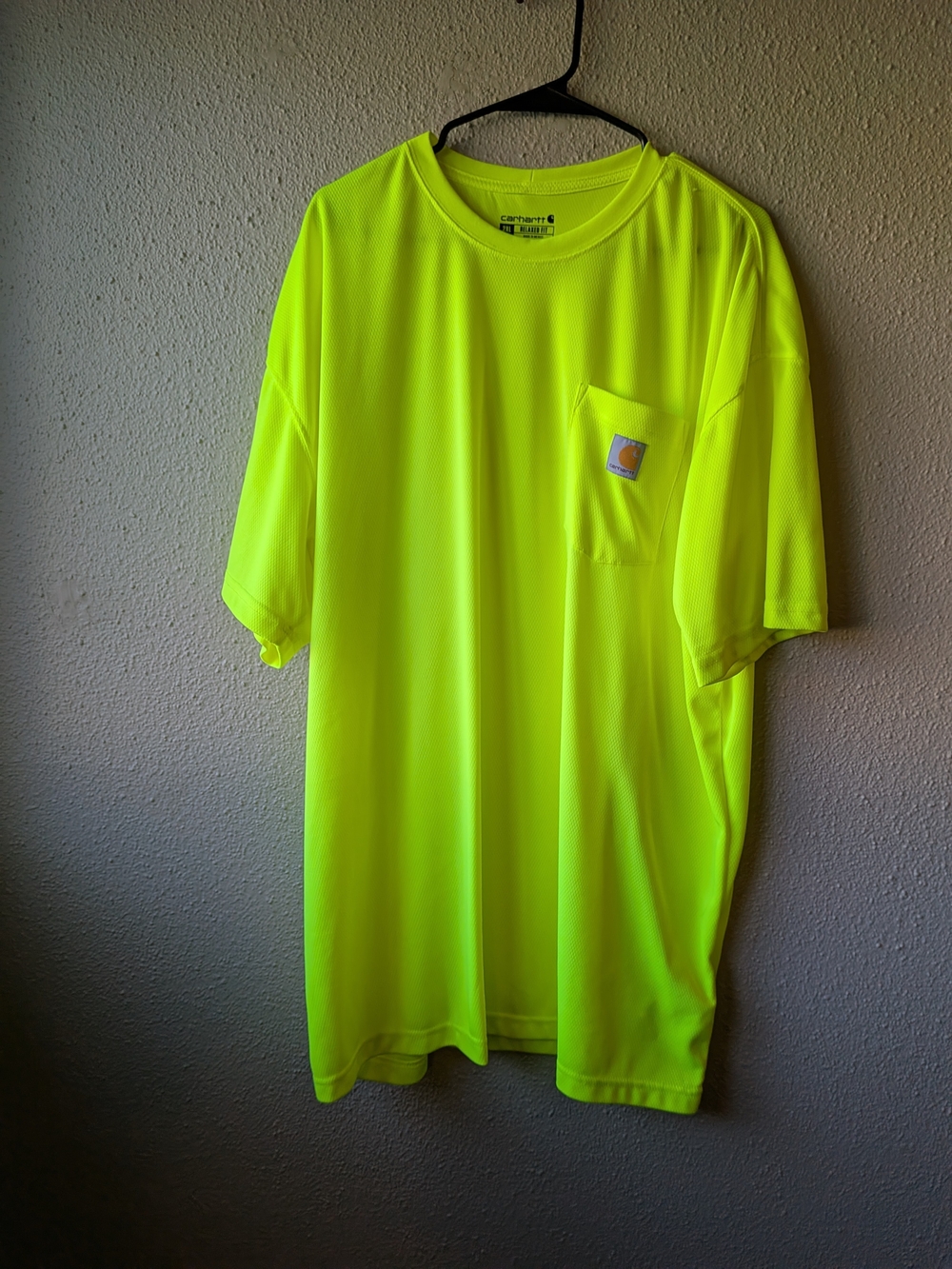 Carhartt Neon Yellow Short-Sleeve Pocket Tee